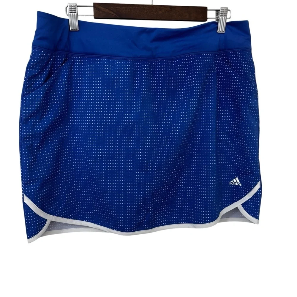 Adidas Blue Athletic pull on Skort with White Trim